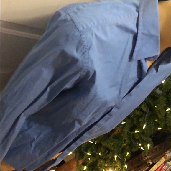 Express modern fit 1MX large blue dress shirt - Picture 2 of 4